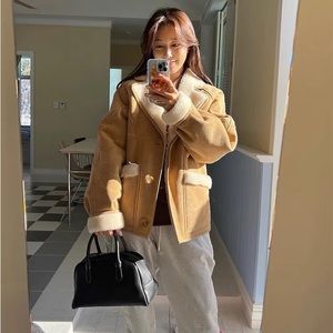 Suede leather jacket